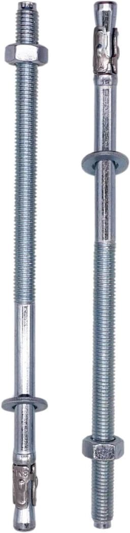 Wigankers M8 - Metalen pluggen - Stevig bevestigen - Verzinkt staal - 180 mm lengte - Zilverkleurig — thumbnail 1