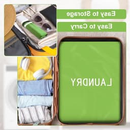Waterdichte Waszakken Set van 4 - Vuilwaszakken in 3 Maten voor Zwemmen, Yoga en Reizen - Opvouwbare Waszakken voor Gezinnen en Vakanties (Groen) — thumbnail 4