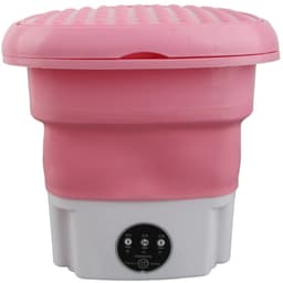 Dailygoody - Draagbare wasmachine - Mini-wasmachine - Opvouwbaar ontwerp - Roze - Voor babykleding en ondergoed - Handig voor thuis en reizen — thumbnail 1