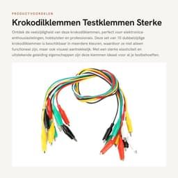 Dailygoods - Krokodilklemmen - Testklemmen - Sterke elasticiteit - Rood Zwart Wit Geel Groen - Dubbelzijdige klemmen - Geschikt voor testen - Klemmen... — thumbnail 1