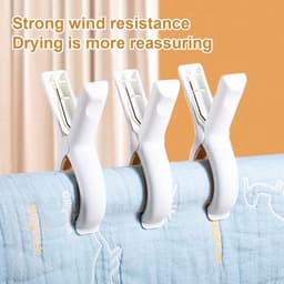 Dailygoods- Strandhanddoek Clips - 8 Stuks - Winddicht - Robuuste Constructie - Antislip - Geschikt voor Strandstoelen - Zachte Siliconen Bekleding - Handdoekclips — thumbnail 4