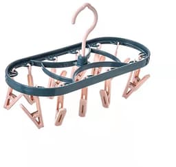 Dailygoods- Wasrek Inklapbaar - Droogmolen met 12 Klemmen - Ruimtebesparend - Multifunctioneel - Geschikt voor Binnen/Buiten - Afmetingen 31 x 13 Inch — thumbnail 2