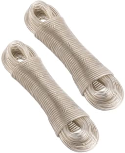 Dailygoods- Waslijn Uittrekbaar 30m - 2 Pack - Stalen Kern - Roestvrij en Waterdicht - Duurzaam - PVC Coating - Waslijn Touw — thumbnail 3
