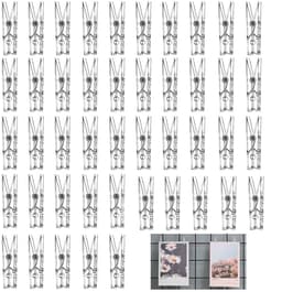 Dailygoods- Foto Clips 100 Stuks - Kleine Wasknijpers - Kunststof - Decoratie - DIY Projecten - Diverse Kleuren - Stevige Klemkracht — thumbnail 1