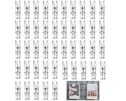 Dailygoods- Foto Clips 100 Stuks - Kleine Wasknijpers - Kunststof - Decoratie - DIY Projecten - Diverse Kleuren - Stevige Klemkracht
