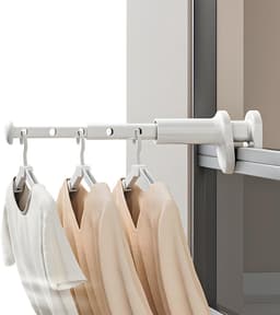 Dailygoods- Reis-droogrek Draagbaar - Inklapbaar - Verstelbaar - Geschikt voor 7 Kledingstukken - Zonder Boren - Eenvoudige Installatie - Kledingrek — thumbnail 1
