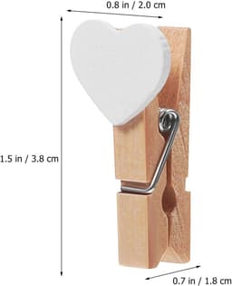 Dailygoods- Houten Wasknijpers Groot - 20 Stuks - Stevig - Mini Clips - Decoratie - Licht en Duurzaam - Afmetingen 3,80 x 2,00 x 1,80 cm — thumbnail 2