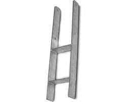 H Anker - Paaldrager Paalschoen - Stevigheid Bieden - Warmbad Verzinkt - 600 mm Lengte - Zilverkleurig