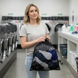 Grote Waszakken 70 x 90 cm met Trekkoord - Herbruikbare Netzakken voor Wasmachine, Kleding, Bedlinnen en Ondergoed — thumbnail 4