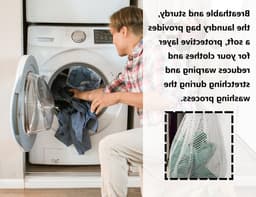 3-delige Wasnet Set voor Wasmachine, Herbruikbare Grofmazige Wasnetten met Koordstopper, 30 x 40, 40 x 50, 50 x 60 cm, Ideaal voor Kleding en Delicate Stoffen — thumbnail 2
