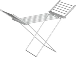Killogood Elektrische verwarmde handdoekradiator met opvouwbare vleugels - ruimtebesparend - aluminiumlegering - 144x53x91cm - zilver — thumbnail 2