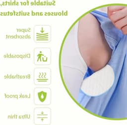 40 Stuks Onderarm Zweetkussens - Onzichtbare, Dunne en Ademende Zweetpads voor Sport en Dagelijks Gebruik, Voor Mannen en Vrouwen — thumbnail 5
