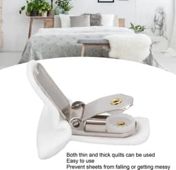 Allecto - Gewatteerde Troosterclips - Dekbedclips voor Dekenbevestiging - Witte Clips - Voorkomt Verschuiven - Ideaal voor Beddengoed - 12 Stuks — thumbnail 4