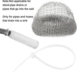 24 stuks pluizenfilters voor wasmachines, roestvrijstalen pluizenvangers, wasfilter voor wasmachineslang met 24 kabelbinders — thumbnail 5