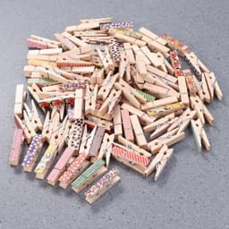Houten Knijpers - Fotoclips Decoratieclips - Foto's Ophangen - Mini Formaat - 3.5 cm - Gekleurd — thumbnail 3