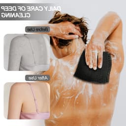 Lange Bad Spons met Knopen, Afrikaanse Wasnet voor Exfoliatie, Rug Scrubber en Huidverzachter tot 160 cm (Zwart) — thumbnail 5