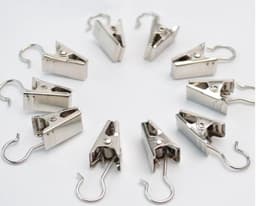 Gordijn Knijpers - Handdoeken Knijpers - Theedoeken Knijpers - RVS - Zilver - 10 Stuks — thumbnail 4