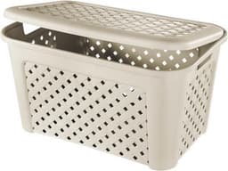 Tontarelli Arianna 45l Rechthoekig Polypropyleen (PP) Beige wasmand — thumbnail 1