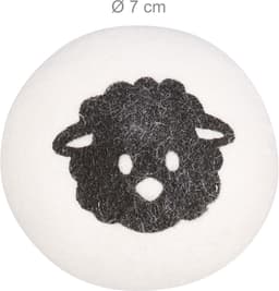 48 x drogerballen XXL - wasdrogerballen schaapwol - dryer balls - wit — thumbnail 3