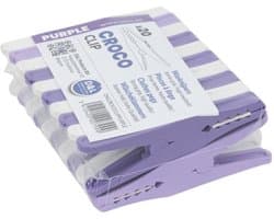 D&L Croco Wasklemmen | Wasknijpers - 20 Stuks - Lila — afbeelding 1