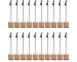 20 Stuks Houten Foto Clip Houders voor Thuis en Kantoor