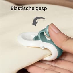 QTTVBTNA - Dekbed clips - Stevige Dekbed clips - Bevestigers voor dekbed en dekbedovertrek - ABS - Veilig & Naaldloos - Groen - 6 stuks — thumbnail 3