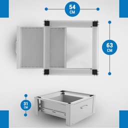 Solacis Wasmachine verhoger - Wasmachine kast - Wasmachine ombouw - Tussenstuk wasmachine droger - Wasmachineverhoger - Must have voor uw wasmachine! — thumbnail 2