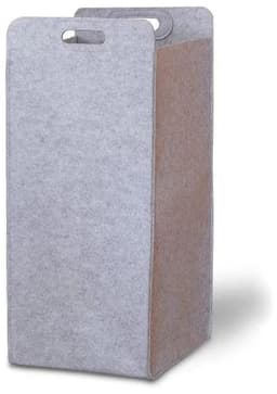 Laundry Bag - 75L - Lichtgrijs - Wasmand – Opvouwbaar - Vilt opbergmand — thumbnail 1