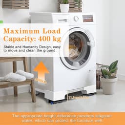 Solacis Wasmachine verhoger - Wasmachine kast - Wasmachine ombouw - Tussenstuk wasmachine droger - Wasmachineverhoger - Must have voor uw wasmachine! — thumbnail 2