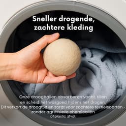 Goodivery® - Droogballen - Aroma Diffuser - Wol Drogerballen - Pakket van 4 & Etherische Oliemix - 5x Meer Absorberend dan Wol - 27x17x9cm - Crème — thumbnail 2