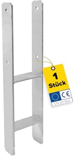 H-anker 12 x 12 voor beton - Duurzaam paalanker voor houten elementen — thumbnail 1