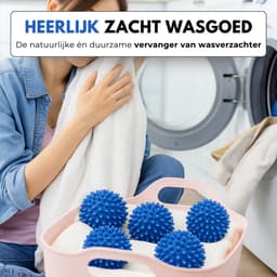 Boncy® Drogerballen - 6 Stuks Blauw - Droogballen voor Wasdrogers - Energiebesparend & Duurzaam Cadeau - Wasdrogerballen - Wasballen voor Wasdroger Droogtrommel - Dryer Balls Wol Droger Ballen - Wasmachine Wasbol Wasbollen — thumbnail 4