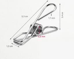 Stainless Steel Clothespins - Heavy Duty Laundry Clips - Roestbestendig en Duurzaam - 30 Stuks - Voor Buiten en Keuken Zilver — thumbnail 5