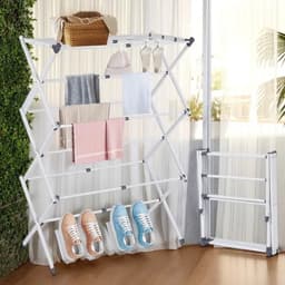 Opvouwbaar Droogrek – Duurzaam, Compact & Handig ,breedte 70 cm x diepte 40 cm x hoogte 100 cm — thumbnail 1