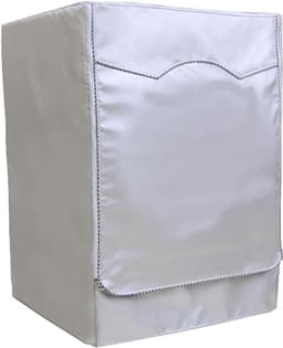 Wasmachine Hoes - Wasmachine Beschermer - Waterdicht, Zonwerend en Stofdicht - Stofdicht en waterdicht polyester - Verstelbare zonwering - Past op de meeste machines met voorlader - 60 x 55 x 85 CM - Zilver — thumbnail 1