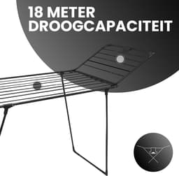 Bayt Wasrek - Wasrek Inklapbaar - Droogrek met vleugels - Droogrek Inklapbaar - Droogrekken - Zwart — thumbnail 5