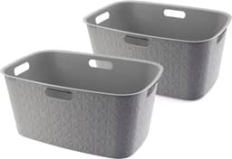 Curver Softex Wasmand - 45 liter - Set van 2 - 57x37x27cm - Taupe — thumbnail 1