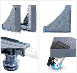 VanDijck Wasmachine Verhoger - 4 Wielen en 4 Poten - 42-75 cm - 400 kg — thumbnail 2