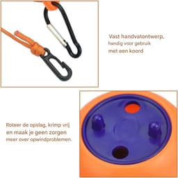 EXCITAT Intrekbare waslijn - Draagbare kampeerwaslijn - Antislip waslijn voor buiten - Geschikt voor kamperen, wandelen, hotels, tuinen, balkons - 8 m — thumbnail 5