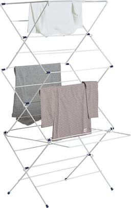 Plaats besparend Droogrek Argos Home 12m 3-laags droogrek voor binnenshuis wasdraad drooglijn — thumbnail 5