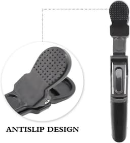 Haarspeldjes Set - Kappers Clips - Professioneel Stylen - Antislip Grip - 11.5 cm Lengte - Zwart — thumbnail 5