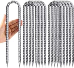 Grondankers - Tentpennen Haringen - Kamperen Tuinieren - Verzinkte Coating - 30 cm Lengte - Zilver — thumbnail 1