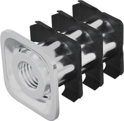 vidaXL - Draadbuis - Insert - 12 - st - Zwart - en - Zilver - 15,8 - x - 15,8 - x - 22,5 - mm — thumbnail 1