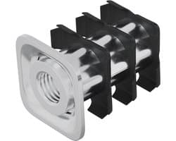 vidaXL - Draadbuis - Insert - 12 - pcs - Zwart - en - Zilver - 15,8 - x - 15,8 - x - 22,5 - mm — afbeelding 1