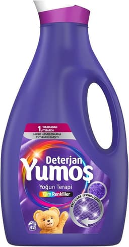 Yumos Vloeibaar Wasmiddel Intensive Care – Voor Alle Kleuren – 42 Wasbeurten (2520 ml) — thumbnail 2