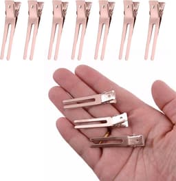 50x Metalen Alligator Haarspelden Zilver – Kappersclips Dubbele Stekker voor Kapsels & DIY Strikken — thumbnail 4