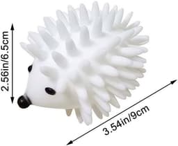 2 stuks Washing Laundry Ball，Cartoon Hedgehog Washing Balls Reusable Washing Ball Washing Machine Hair Grippers，wit — thumbnail 3