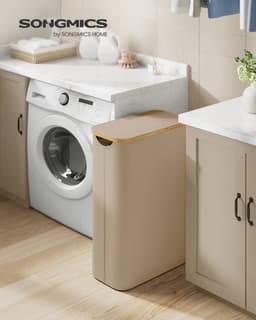 SONGMICS - Wasmand - Opvouwbare Wasmand met Bamboe Handgrepen - Uitneembare Waszak - Oxford Stof — thumbnail 3