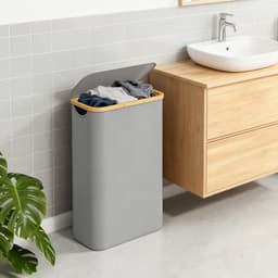 SONGMICS - Wasmand - Wasmand met Deksel - Uitneembare Waszak - Opvouwbaar Oxford Weefsel — thumbnail 4