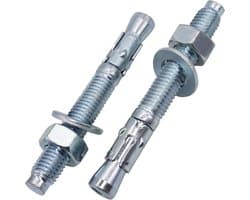 Verzinkte Wigankers - Metalen pluggen ankerbout - Zware bevestigingen maken - Hoge sterkte klasse 10.9 - M12 x 120 mm